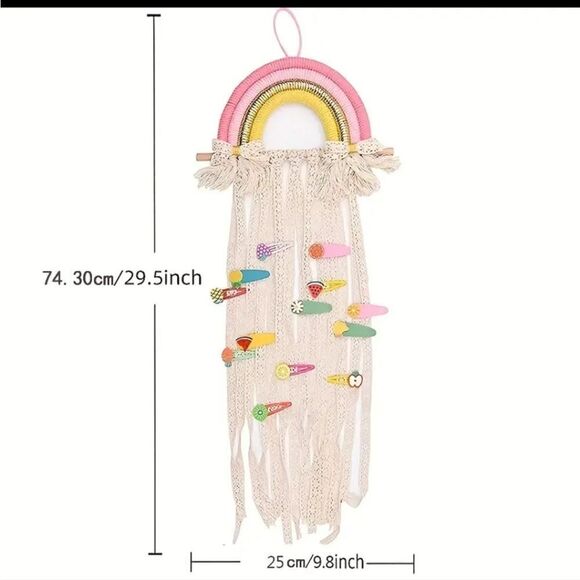 New pink rainbow hair bow organizer display holder girls - Picture 2 of 6